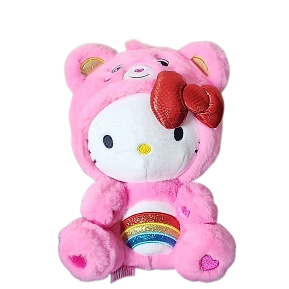 Hello Kitty® X Care Bears Plush - Cheer Bear - Picture 1 of 4